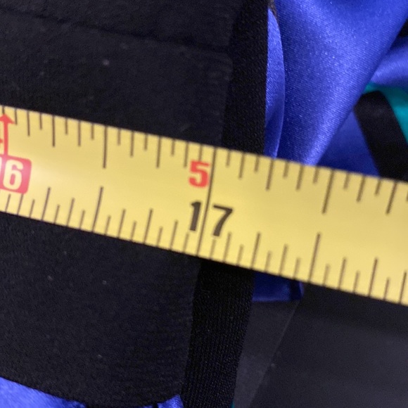 MAGGY LONDON - dress: floral lined bottom and black stretchy strappy top - 16 - Picture 7 of 16